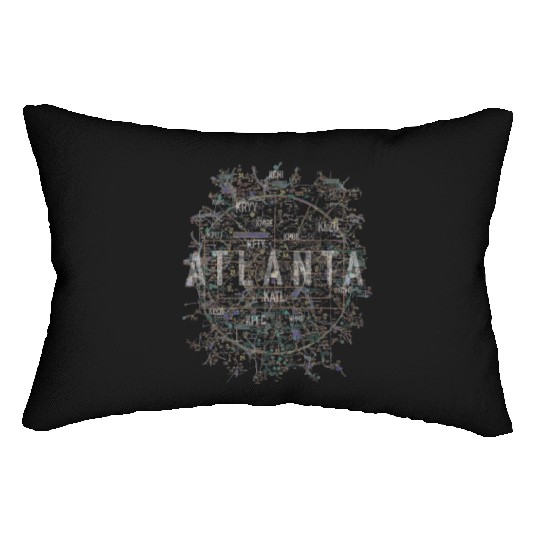 Atlanta Pilot Aviation Air Traffic Control Airspac Lumbar Pillows