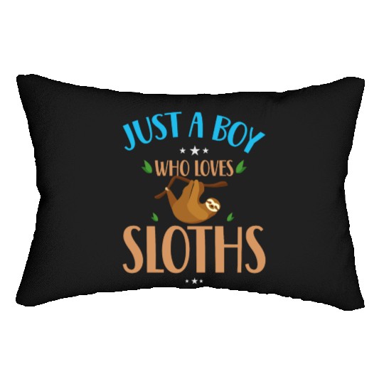 Sloth Sloths, Boy, Trees Lumbar Pillows