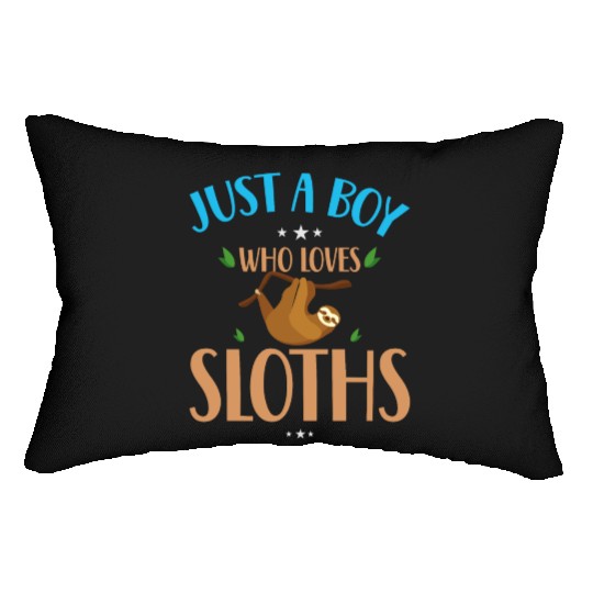 Sloth Sloths, Boy, Trees Lumbar Pillows