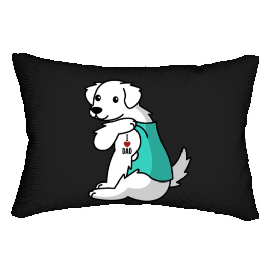 I Love Dad Great Pyrenees Lumbar Pillows