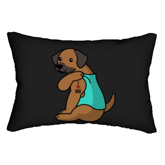 I Love Dad Rhodesian Ridgeback Lumbar Pillows