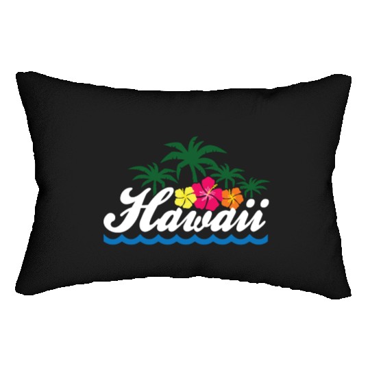 Hawaii Hibiscus Hawaiian Islands Ocean Beach Aloha Lumbar Pillows