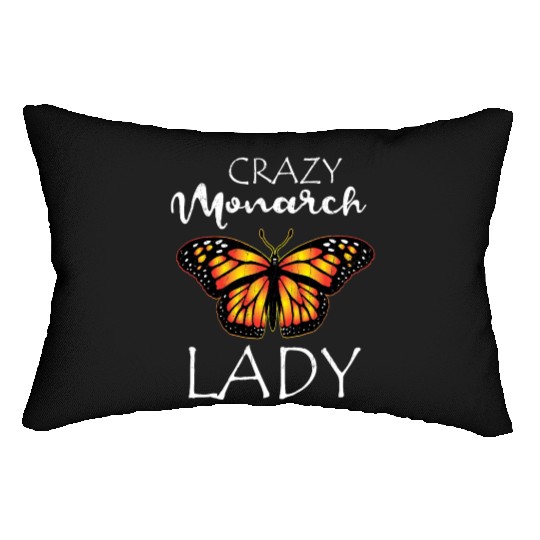 Crazy Monarch Butterfly Lady Butterflie Lover Cute Lumbar Pillows
