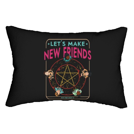 Let's Make New Friends, Retro Occult Wiccan Lumbar Pillows