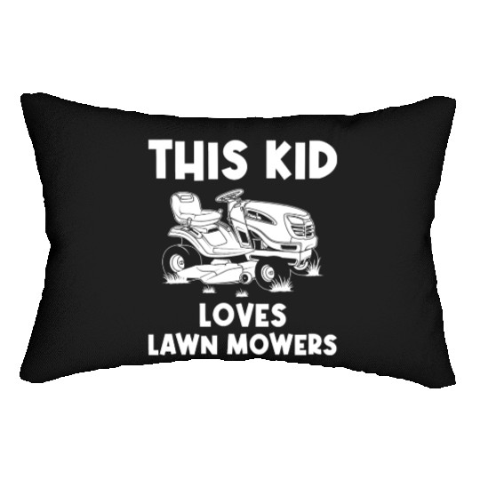 Funny Lawn Mowing Gift For Kids Lawn Mower Farm Lumbar Pillows
