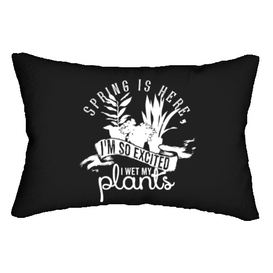 Fun Novelty Spring Gardening plants seeds dirt Lumbar Pillows