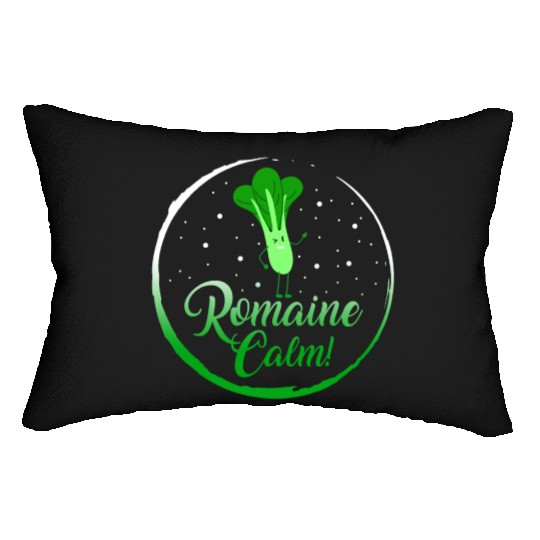 Lettuce Vegetable Lumbar Pillows, Romaine Calm Lumbar Pillows,