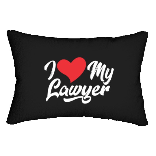 I Love My Lawyer Graduation Attorney Advocate Law Lumbar Pillows