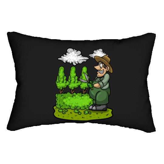 Garden Gardener Cut Hedge Middle Finger Gardening Lumbar Pillows
