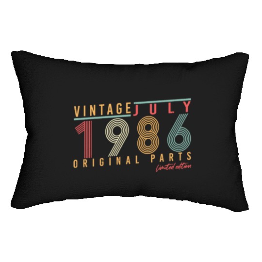 Retro 1986 July Lumbar Pillows