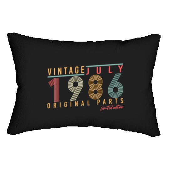 Retro 1986 July Lumbar Pillows