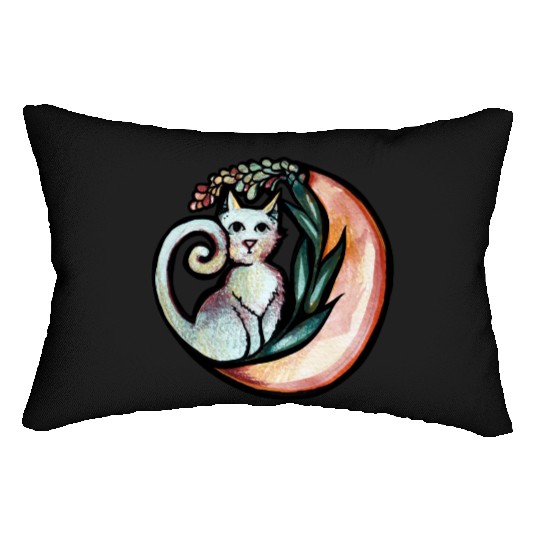 Moon Nature Cat Lumbar Pillows
