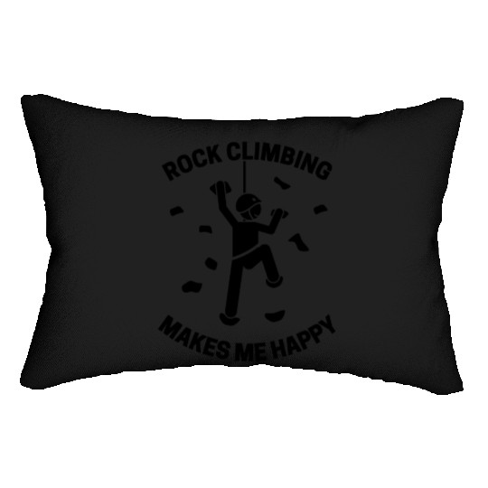 Rock Climbing Makes Me Happy Lumbar Pillows