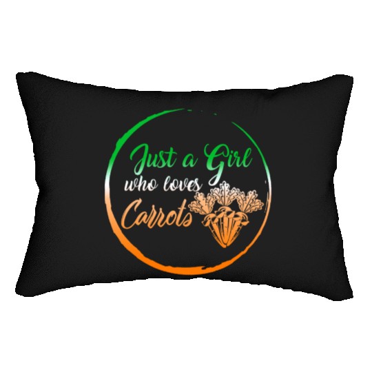 Carrot Vegetable Lumbar Pillows, Just A Girl Who Loves