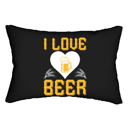 I love beer Lumbar Pillows
