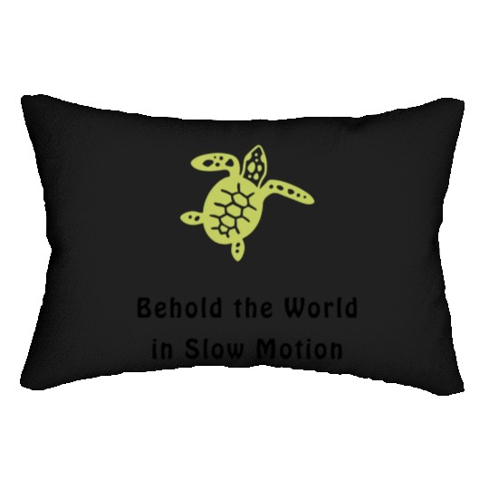 Green Sea Turtle Behold the World in Slow Motion Lumbar Pillows