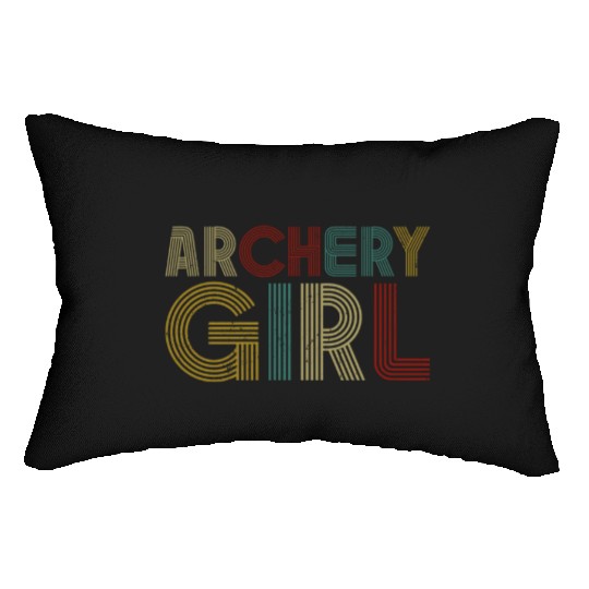 Archery Bow Archer Girl Retro Lumbar Pillows
