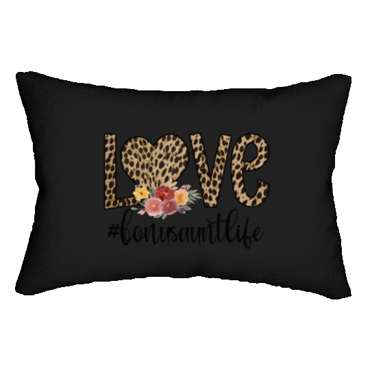 Bonus Aunt Life Proud Bonus Auntie Step Aunt Gifts Lumbar Pillows