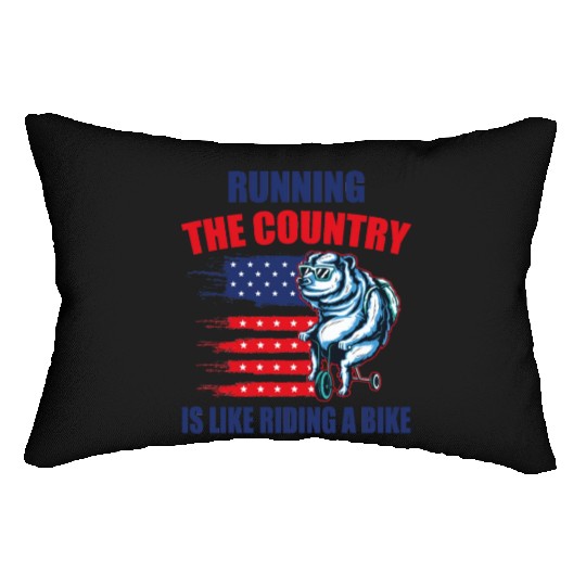 Joe Biden Running The Country's Like Riding A Bike Lumbar Pillows