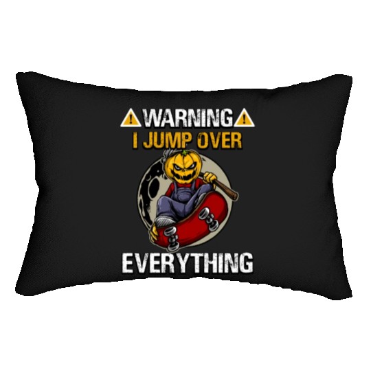 I Jump Over Everything Halloween Skateboard Lumbar Pillows