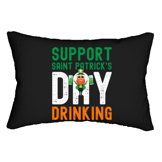 Support Saint Patrick's Day Drinking Lumbar Pillows