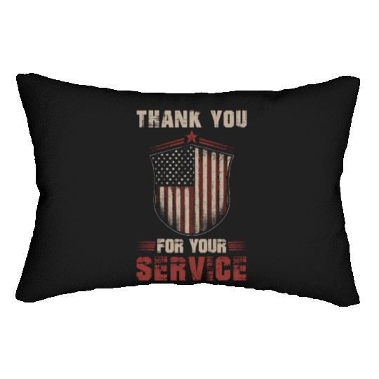 American Flag Patriotic Soldier US Veteran Men Lumbar Pillows