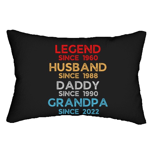 legend husband daddy papa quotes Lumbar Pillows