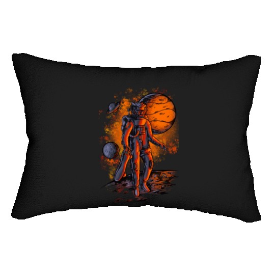 Lion astronauts in space Lumbar Pillows