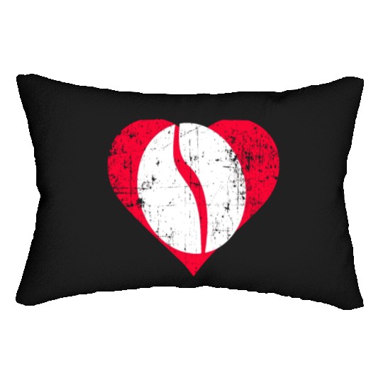 Navy Bean Heart Lumbar Pillows