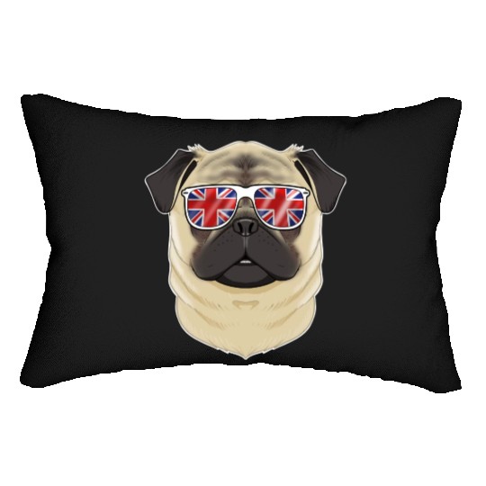 Pug UK Sunglasses I English Flag I Union Jack Lumbar Pillows