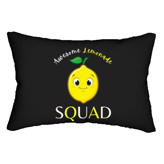 Awesome Lemonade Squad Lemon Lovers For Summer Lumbar Pillows