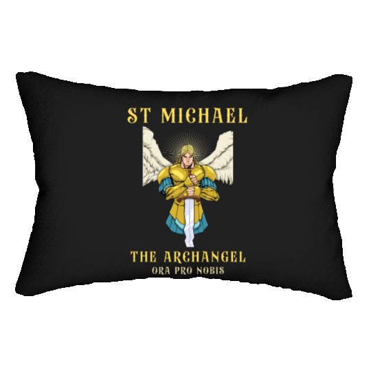 Archangel St Michael Roman Catholic Gift Lumbar Pillows