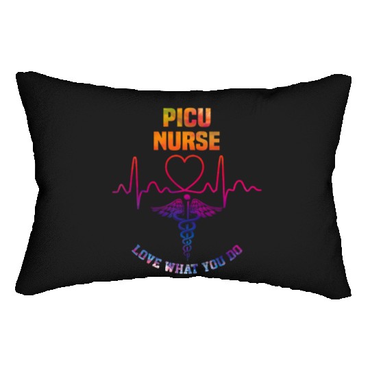 PICU nurse - Love what you do Lumbar Pillows