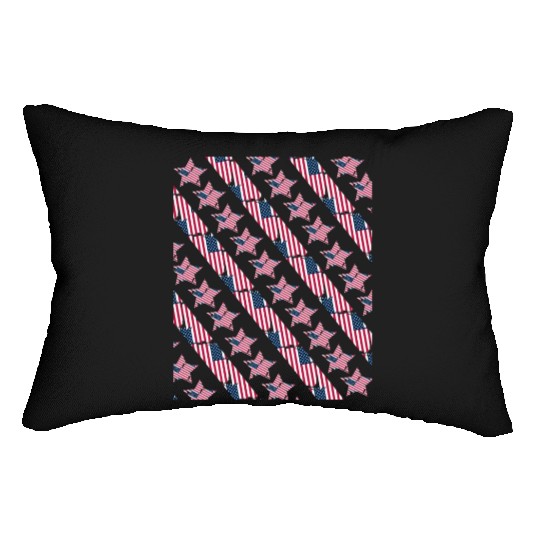 Pattern flag Independence Since 1776 Fourth July Lumbar Pillows
