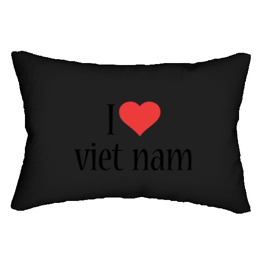 i love vietnam Lumbar Pillows