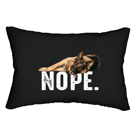 Nope Lazy German Shepherd Dog Lover Gift Lumbar Pillows