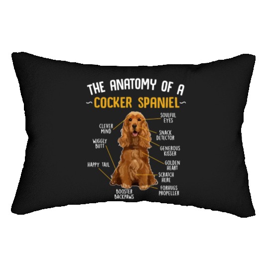 Funny Anatomy Of A Cocker Spaniel Dog Lover Lumbar Pillows