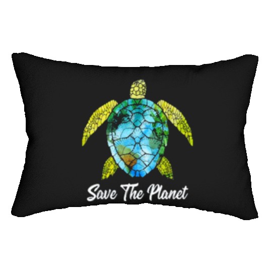 Save The Planet Earth Day Save Turtles Sea Life Lumbar Pillows