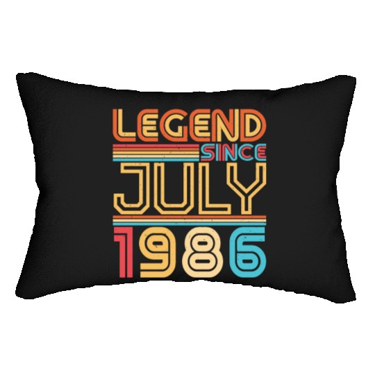 Birthday Greeting July 1986 Lumbar Pillows