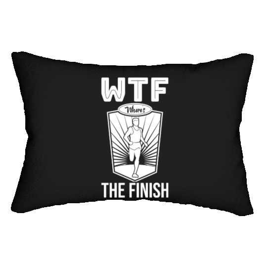 WTF Where's The Finish - Running Runner Lumbar Pillows