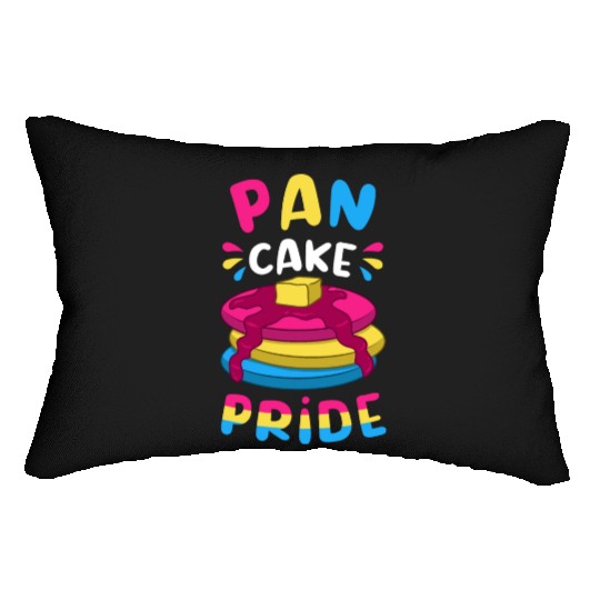 Pan Cake Pride Funny LGBTQ Pride Flag Pun Pancakes Lumbar Pillows