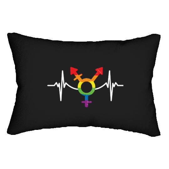 Pride rainbow parade symbol Lumbar Pillows