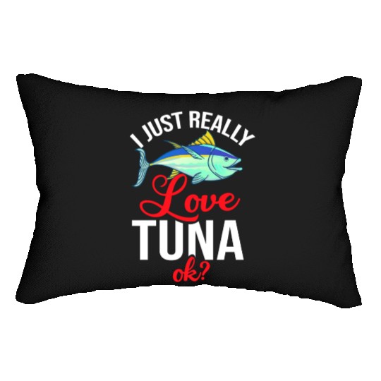 Red Tuna Fish Bluefin Fishing Salad Lumbar Pillows