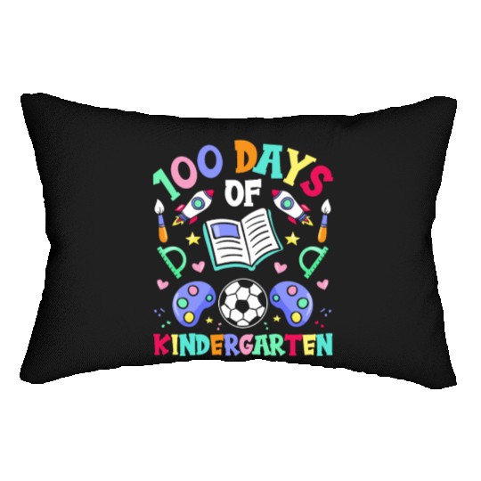 100 Days Of Kindergarten Sayings Cute Team Sweet Lumbar Pillows