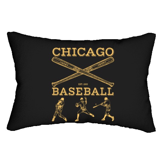 Vintage Chicago baseball est 1900 Lumbar Pillows