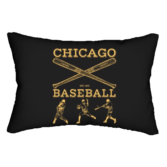 Vintage Chicago baseball est 1900 Lumbar Pillows