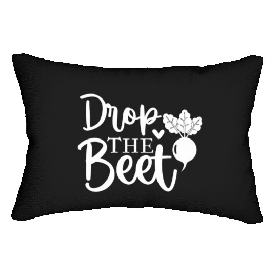 Drop The Beet Funny Food Design Lumbar Pillows