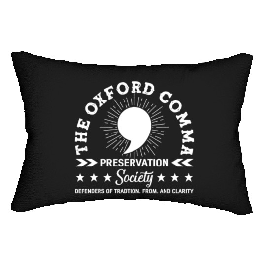 The Oxford Comma Appreciation Society Lumbar Pillows