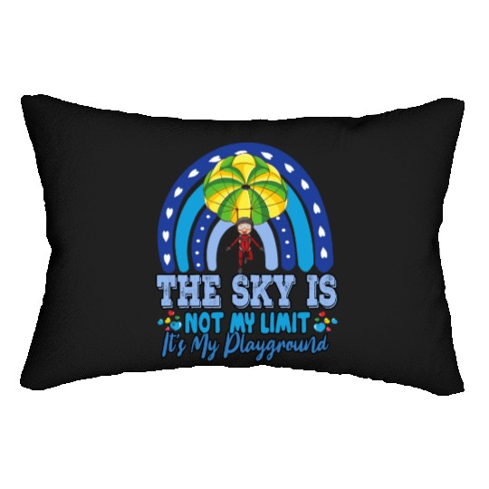 The Sky Is My Playground Skydive Funny Sarcasm Pun Lumbar Pillows