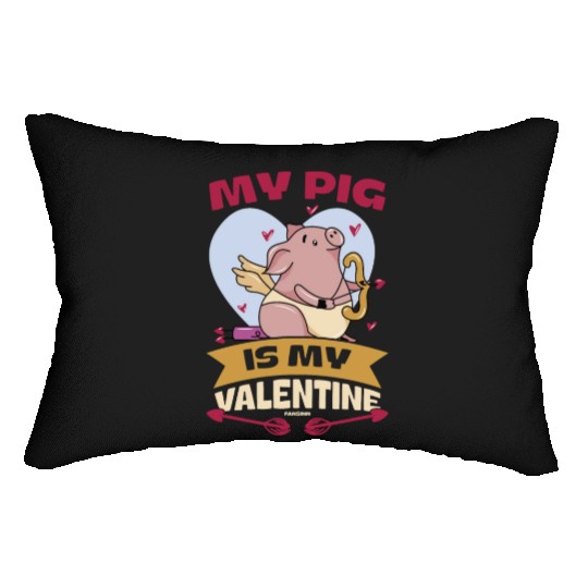 Pig animal piglet farm funny gift Lumbar Pillows
